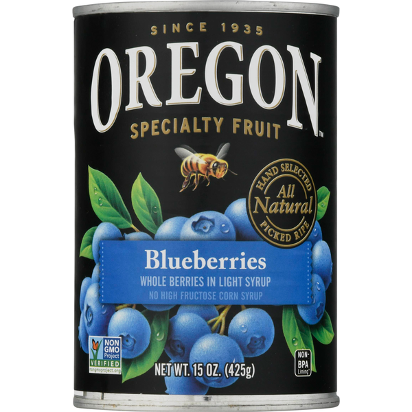 Canned Fruit & Applesauce Oregon Blueberries hero