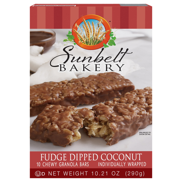 Energy & Granola Bars Sunbelt Bakery Granola Bars, Chewy, Fudge Dipped Coconut hero