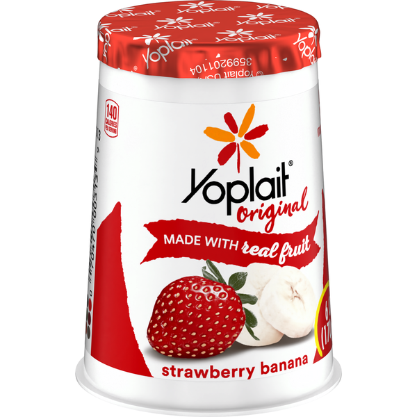 Yogurt Yoplait Original Low Fat Strawberry Banana Yogurt Cup hero