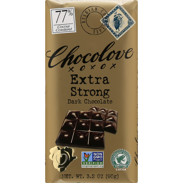 Candy & Chocolate Chocolove Dark Chocolate, Extra Strong, 77% Cocoa hero