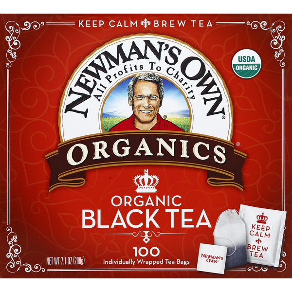 Tea Newman's Own Black Tea, Organic, Bags hero