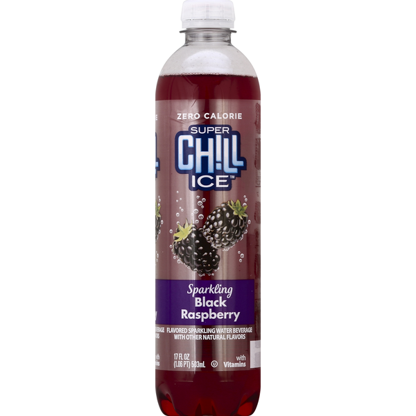 Water, Seltzer & Sparkling Water Super Chill Ice Flavored Sparkling Water Beverage, Zero Calorie, Black Raspberry hero