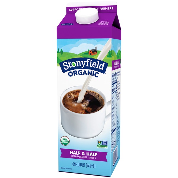 Cream Stonyfield Organic Half & Half hero