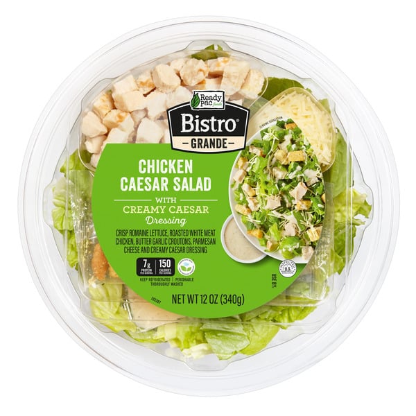 Packaged Vegetables & Fruits Ready Pac Bistro Chicken Caesar Salad Bowl with Creamy Caesar Dressing hero