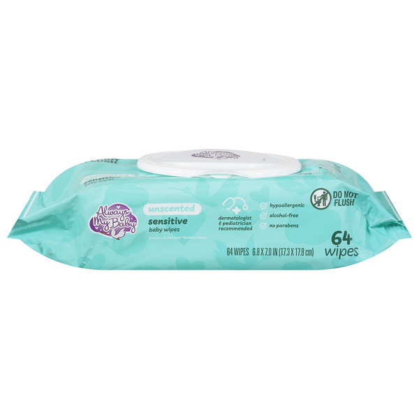 Diapers & Wipes Always My Baby Sensitive Baby Wipes Unscented hero