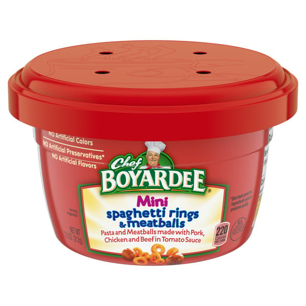 Instant Foods Chef Boyardee Mini Spaghetti Rings & Meatballs hero