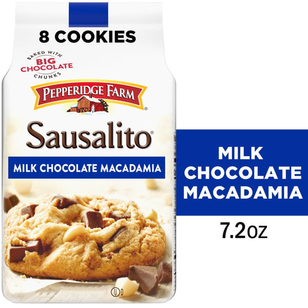 Cookies & Cakes Pepperidge Farm Sausalito Crispy Milk Chocolate Macadamia Nut Cookies hero