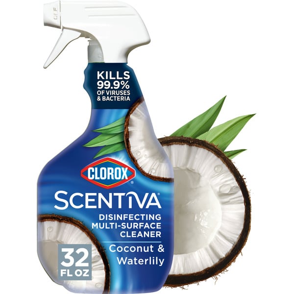 Cleaning Products Clorox Scentiva Disinfecting Multi-Surface Cleaner, Coconut and Waterlily hero