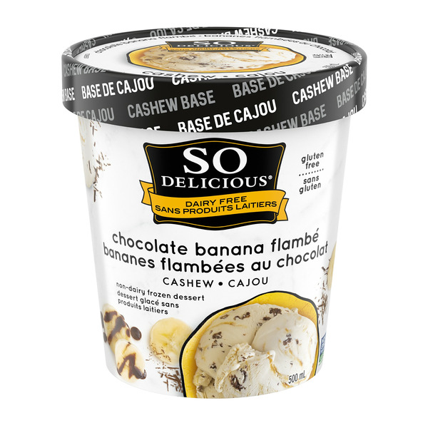 Ice Cream & Ice So Delicious Dairy Free Cashew-Based Frozen Dessert, Chocolate Banana Flambe hero