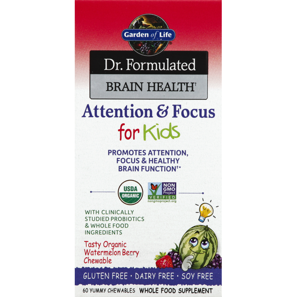 Dietary Supplements Garden of Life Attention & Focus, for Kids, Chewables hero