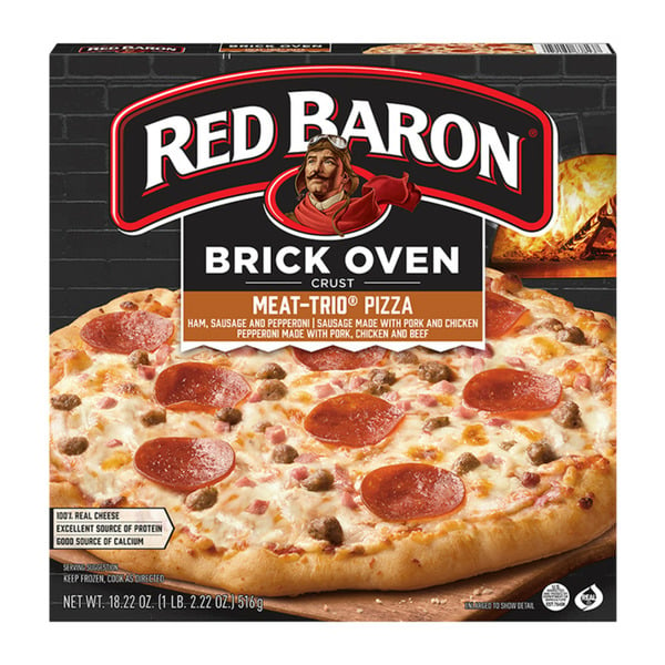 Frozen Pizza Red Baron Meat Trio Brick Oven Frozen Pizza hero