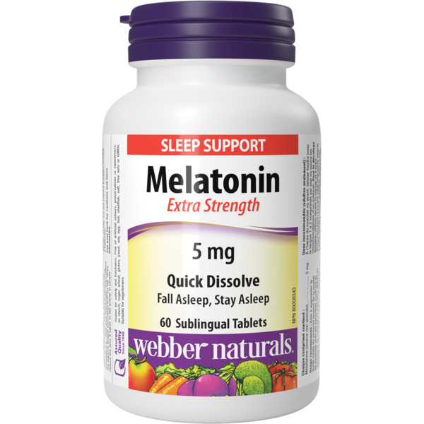 Stress & Sleep Aids Webber Naturals Melatonin Extra Strength Quick Dissolve 5 Mg hero