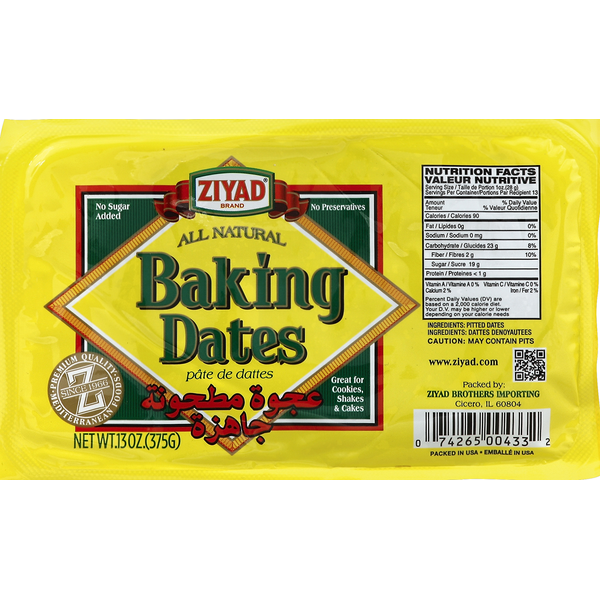 More International Foods Ziyad Baking Dates hero