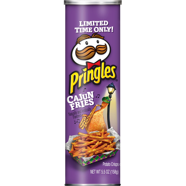 Chips & Pretzels Pringles Potato Crisps, Cajun Fries hero