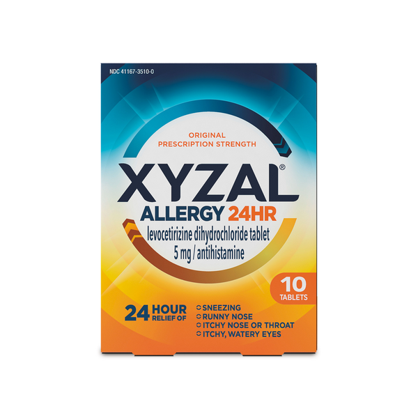 Cold, Flu & Allergy Xyzal Allergy 24Hr, Original Prescription Strength, 5 mg, Tablets hero