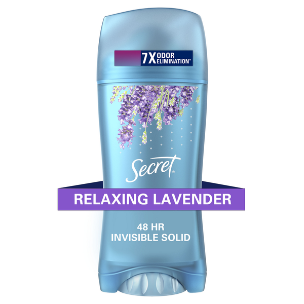 Deodorants Secret Invisible Solid Antiperspirant and Deodorant, Lavender Scent hero