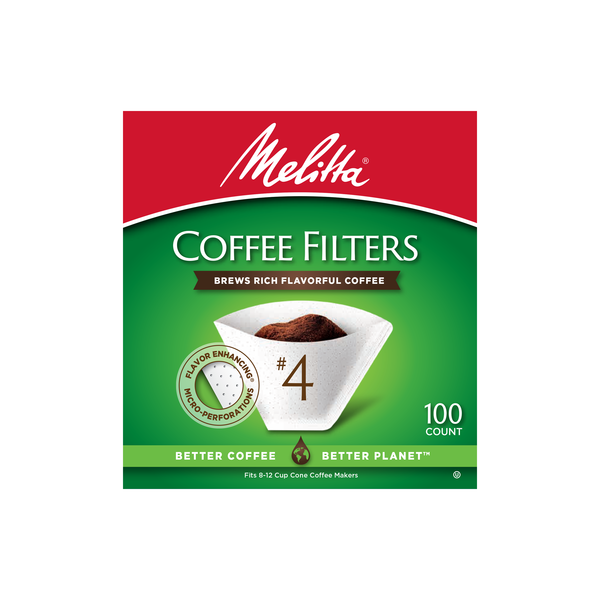 Coffee Melitta #4 Cone Coffee Filters White hero