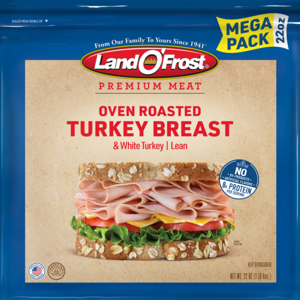 Lunch Meat Land O’Frost Turkey Breast, Oven Roasted, Mega Pack hero