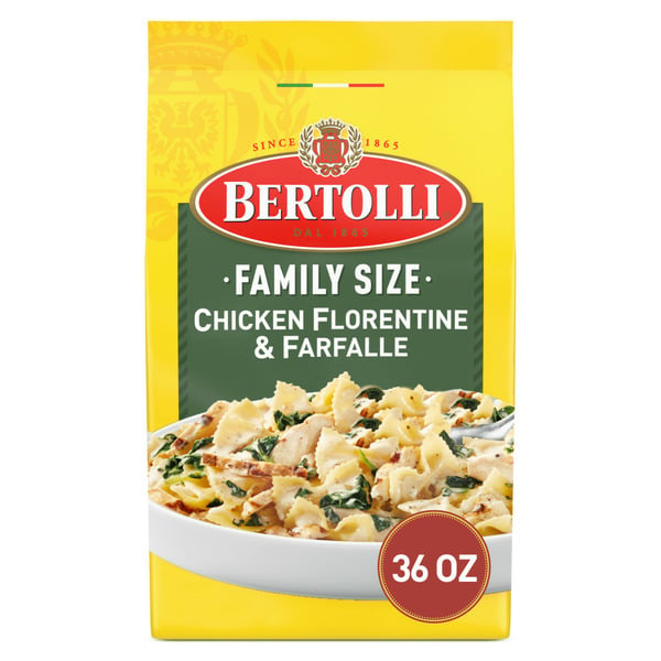 Frozen Meals Bertolli Family Size Chicken Florentine and Farfalle, Frozen Meals hero