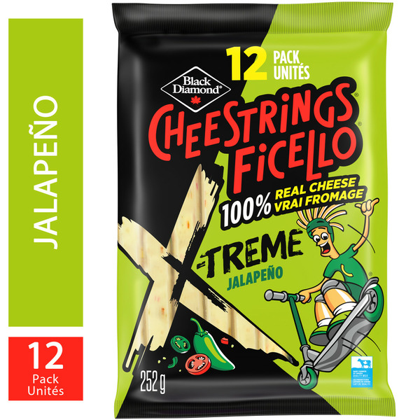 Specialty Cheeses Black Diamond Cheestring X-Treme Jalapeno Cheese hero