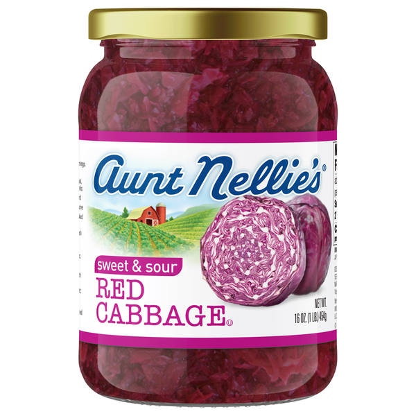 Canned & Jarred Vegetables Aunt Nellie's Red Cabbage, Sweet & Sour hero