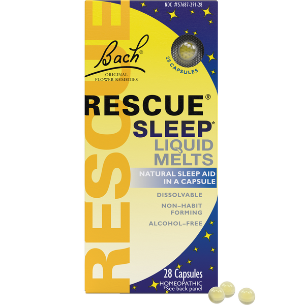 Stress & Sleep Aids Bach Rescue Sleep Liquid Melts, Natural Sleep Aid Capsules hero