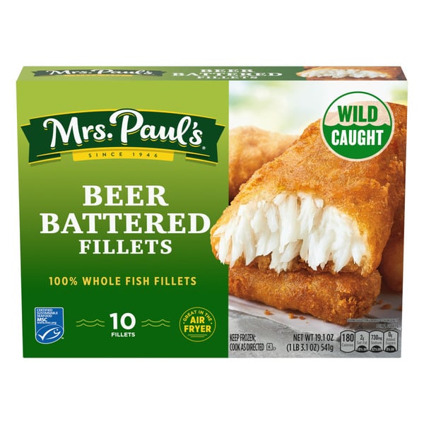 Frozen Meat & Seafood Mrs. Paul's Beer Battered Fillets hero