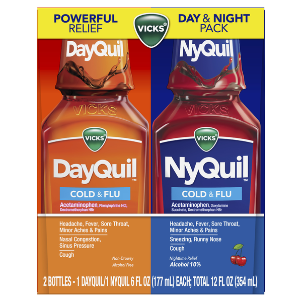 Cold, Flu & Allergy Vicks DayQuil & NyQuil Cherry Cold, Cough & Flu Medicine hero