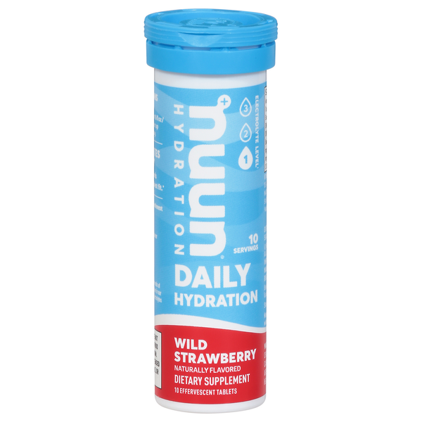 Dietary Supplements Nuun Daily Hydration, Wild Strawberry, Tablets hero