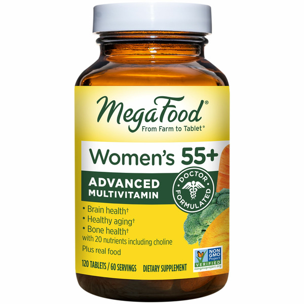 50+ Multivitamins MegaFood Women's 55+ Advanced Multivitamin hero