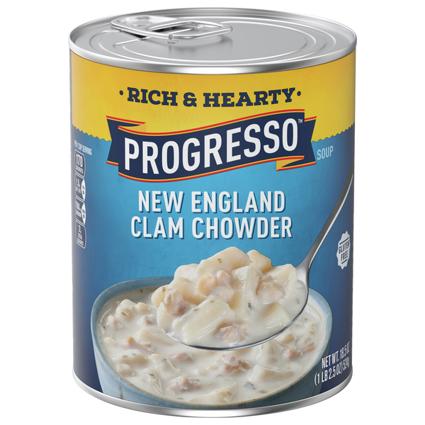 Soup, Stock & Broth Progresso Clam Chowder, New England hero