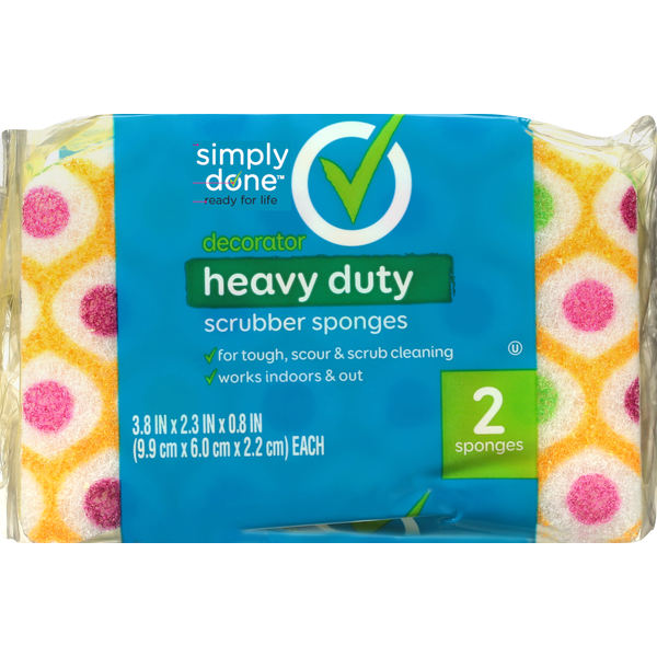 More Household Simply Done Decorator Heavy Duty Scrubber Sponges hero