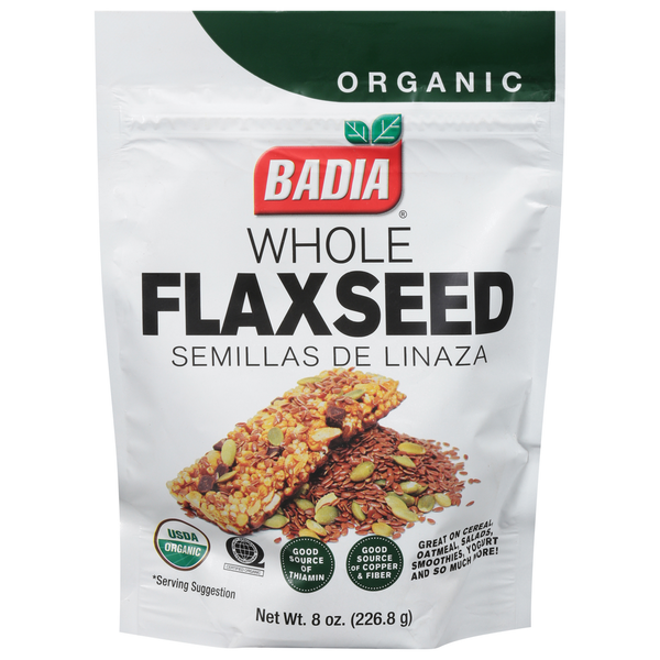 Mexican/Hispanic/Latino Foods Badia Spices Flax Seed, Organic, Whole hero