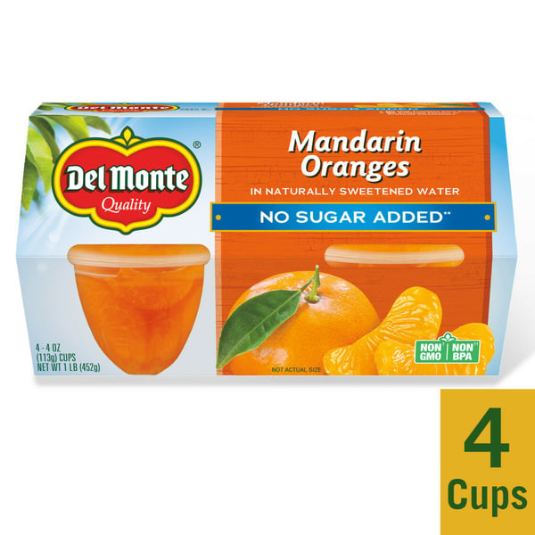 Canned/Pouch Fruit & Applesauce Del Monte Mandarin Oranges in Water, No Sugar Added hero