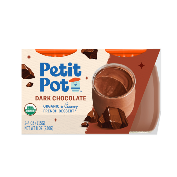 Refrigerated Pudding & Desserts Petit Pot Dark Chocolate, Organic French Dessert hero