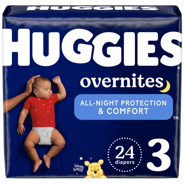 Diapers & Wipes Huggies Overnites Nighttime Baby Diapers Size 3 hero