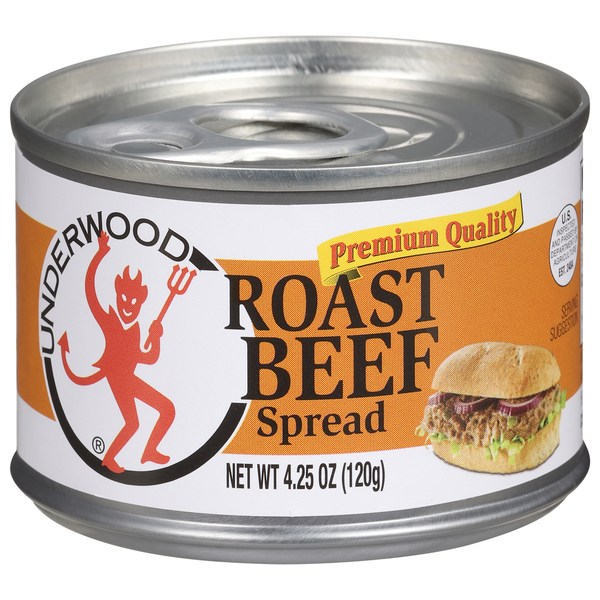 Canned Meat & Seafood Underwood Spread, Roast Beef hero