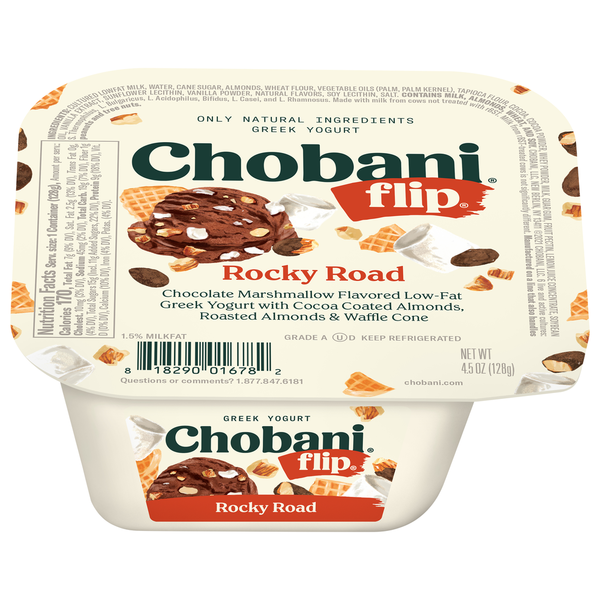 Yogurt Chobani Yogurt, Greek, Rocky Road hero