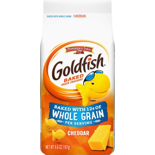 Crackers Pepperidge Farm Goldfish  Baked with Whole Grain Cheddar Crackers hero