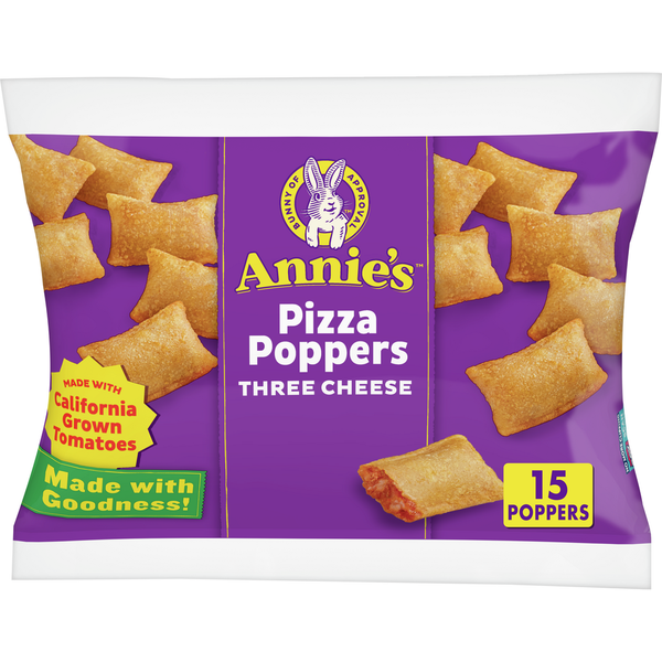 Frozen Appetizers & Sides Annie's Frozen Pizza Poppers, Three Cheese, Snacks, 15 Count hero