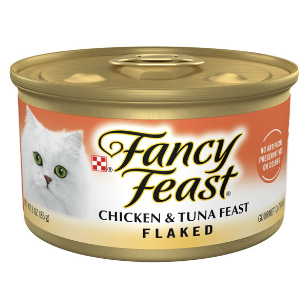 Cat Food Purina Fancy Feast Wet Cat Food Flaked Chicken and Tuna Feast hero