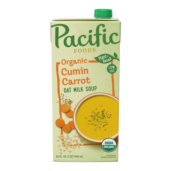 Soup, Broth & Bouillon Pacific Foods Organic Cumin Carrot Oat Milk Vegan Soup hero