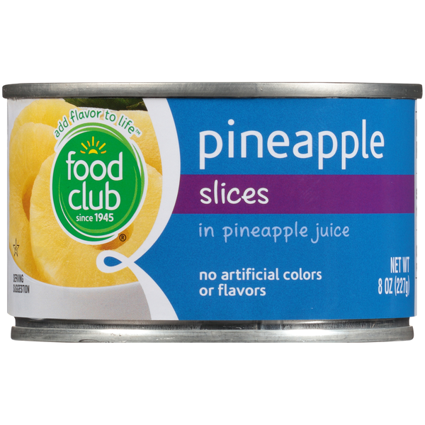 Juice & Nectars Food Club Pineapple Slices In Pineapple Juice hero