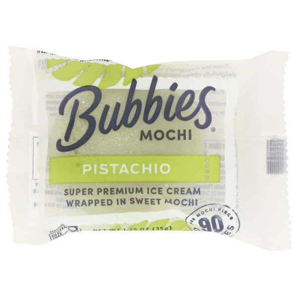 Bubbies Mochi Ice Cream - Individually Wrapped Pistachio hero