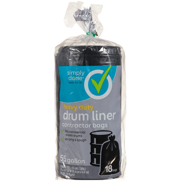 Trash Bags & Liners Simply Done Drum Liner Bags, Twist Tie hero