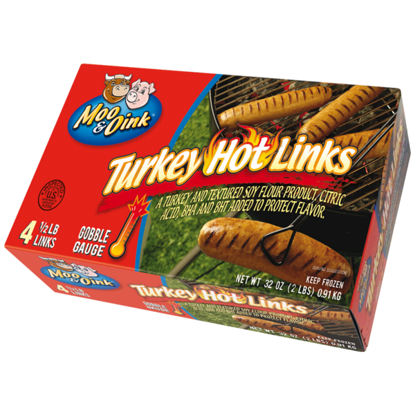 Frozen Meat & Seafood Moo & Oink Turkey Mild Sausage Links hero