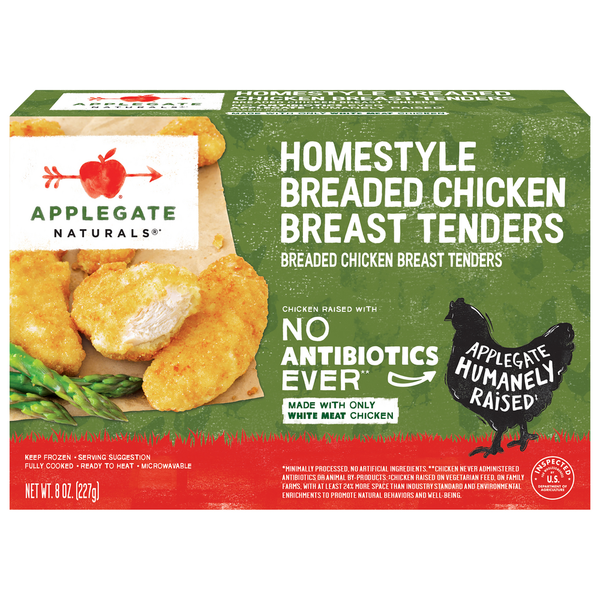 Frozen Appetizers & Sides Applegate Naturals  Natural Homestyle Chicken Tenders hero