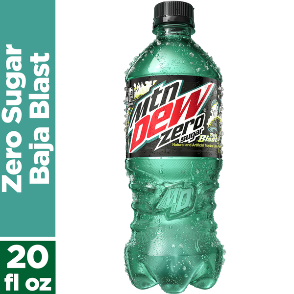 Beverages Mountain Dew Zero Sugar DEW Tropical Lime Flavor hero