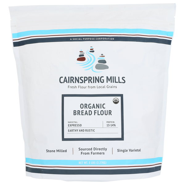 Baking Ingredients Cairnspring Mills Organic  Expresso Bread Flour 5Lb hero