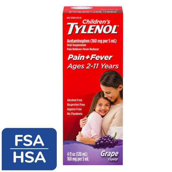 Muscles, Joints & Pain Relief TYLENOL Pain + Fever Relief Cold Medicine, Grape hero